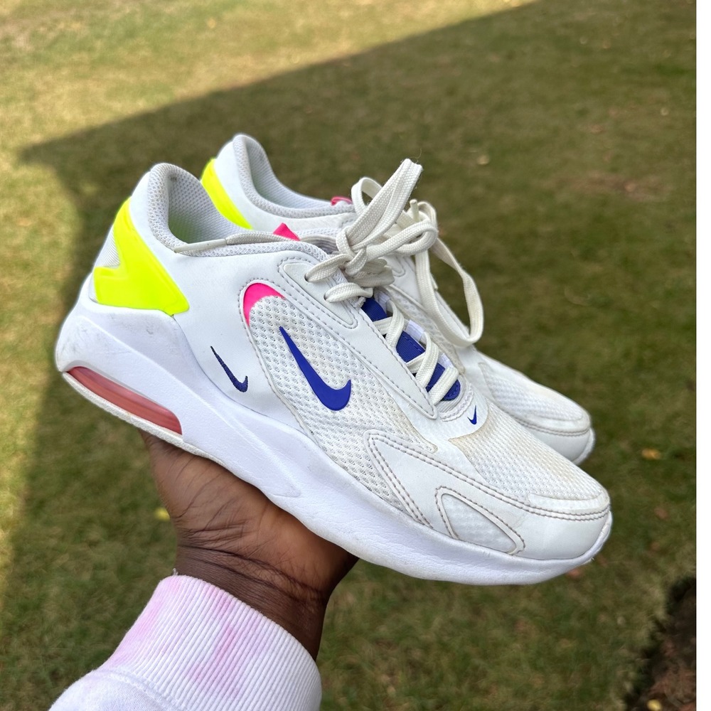 Nike Air Max Bolt AMD Athletic Shoes Women Sz 6.5 White Indigo Burst Pink Blast - Picture 9 of 13